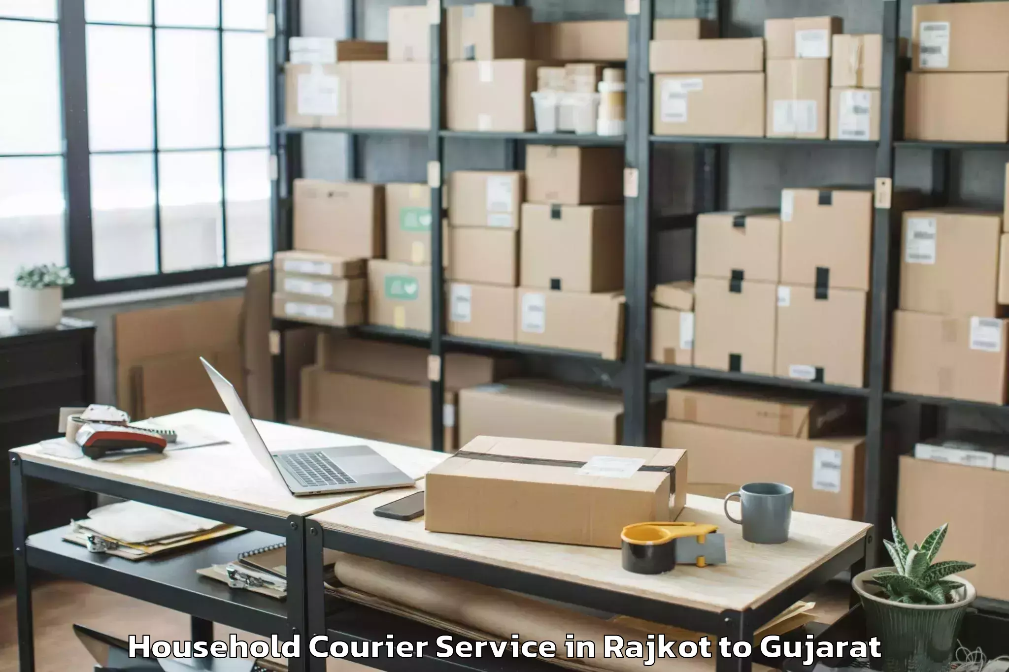 Hassle-Free Rajkot to Bhilad Household Courier